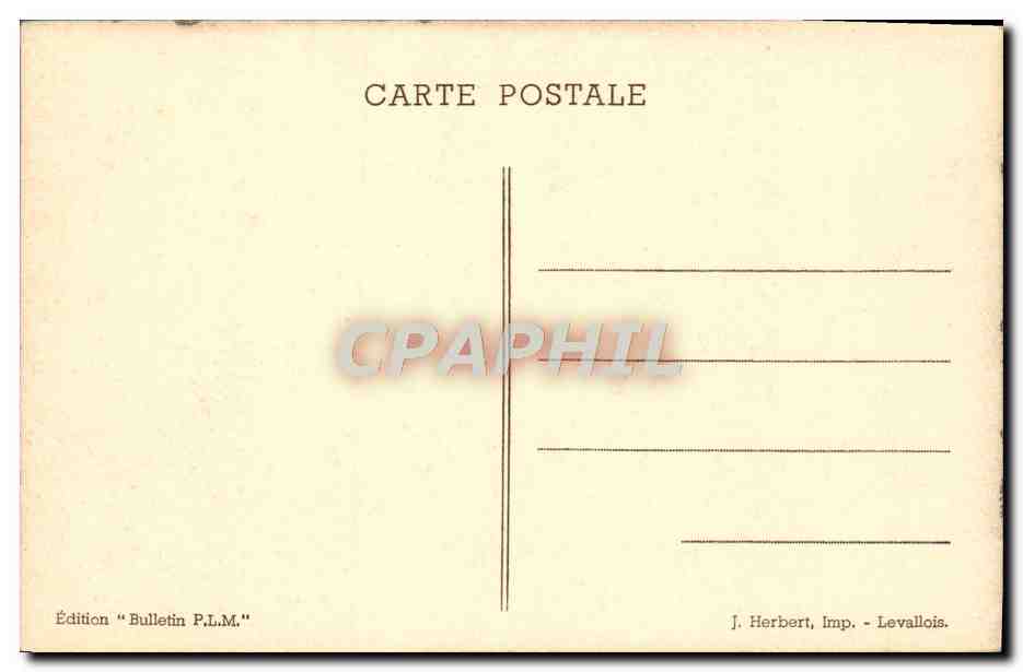 CPA Train Le bulletin PLM organe trimestriel de la compagnie PLM  — Rückseite