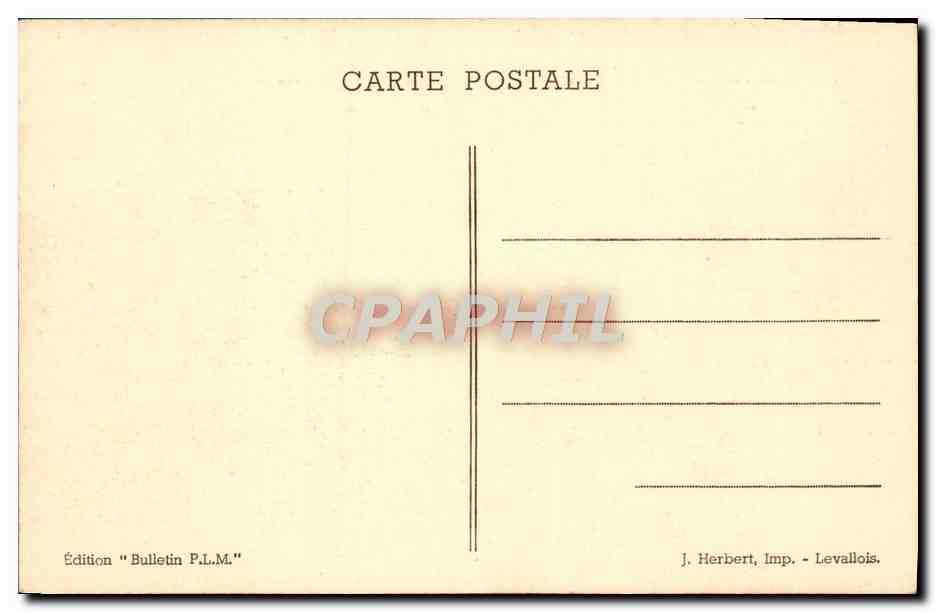 CPA Train PLM et le Mont Blanc  — Rückseite