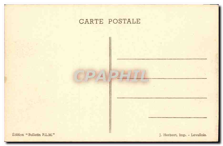 CPA Train Couplage Bugatti au depart de Paris PLM — Verso
