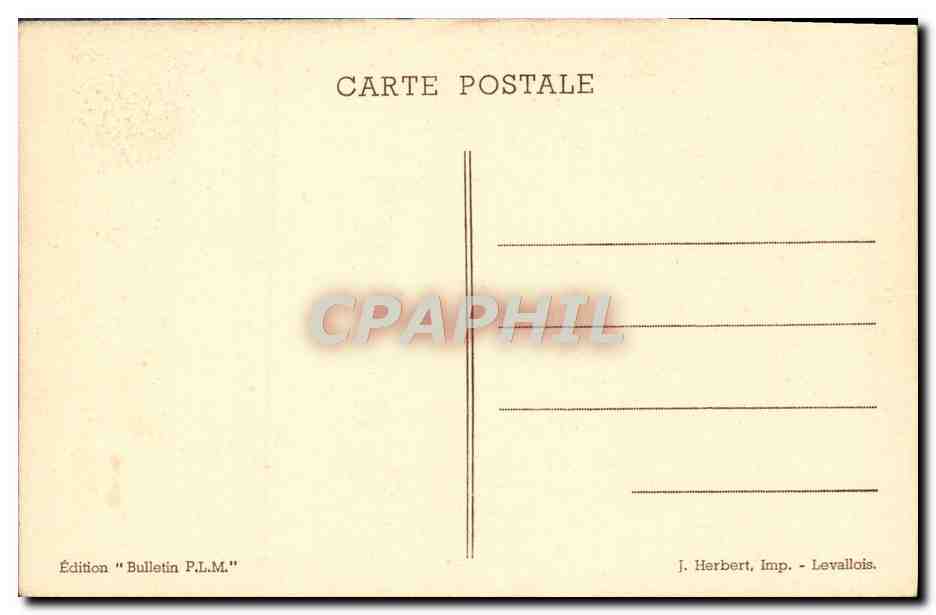 CPA Train Quelques types d'autorails PLM en service en 1935  — Rückseite