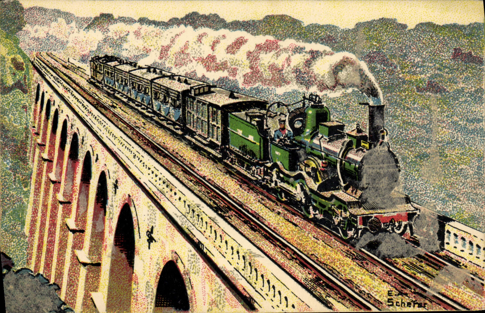 CPA Train rapide Calais Paris 
