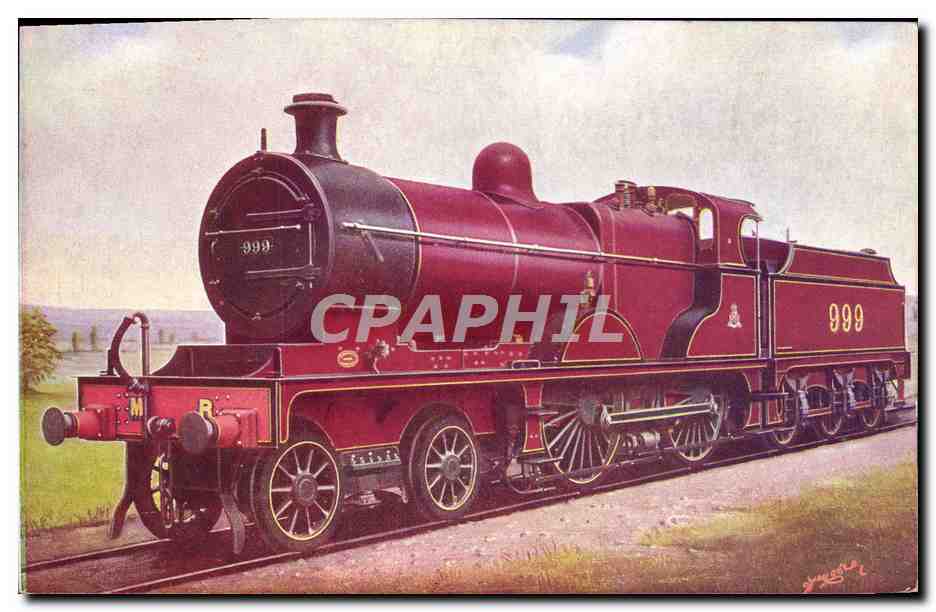 CPA Train Express Engine Midland Railway 