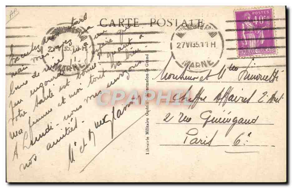 CPA Avion Aviation militaire Appareil Breguet 19 Preparatifs de vol — Rückseite