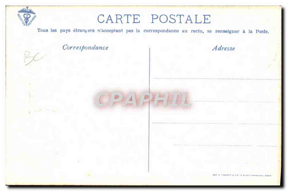 CPA Avion Aviation Monoplan Deperdussin Circuit europeen Juin Juillet 1911 Le depart de Vidart gagnant de Paris Liege — Rückseite