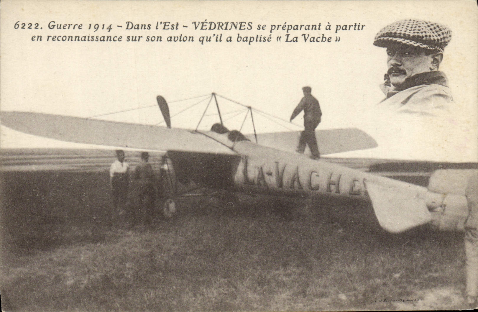 CPA Avion Aviation Vedrines se prepartant a partir en reconnaissance sur sona vion La Vache 