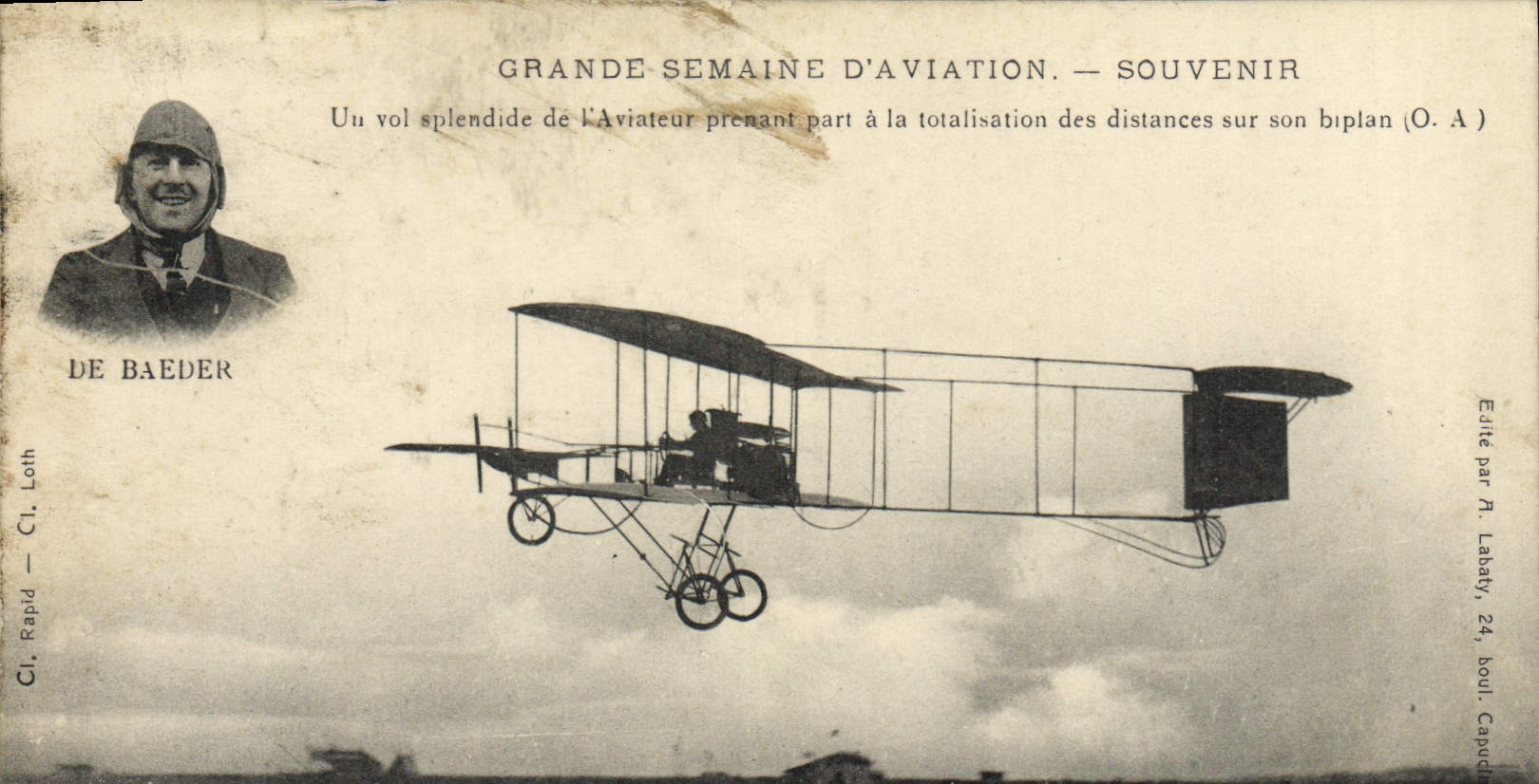 CPA Avion Aviation Grande semaine d'aviation 