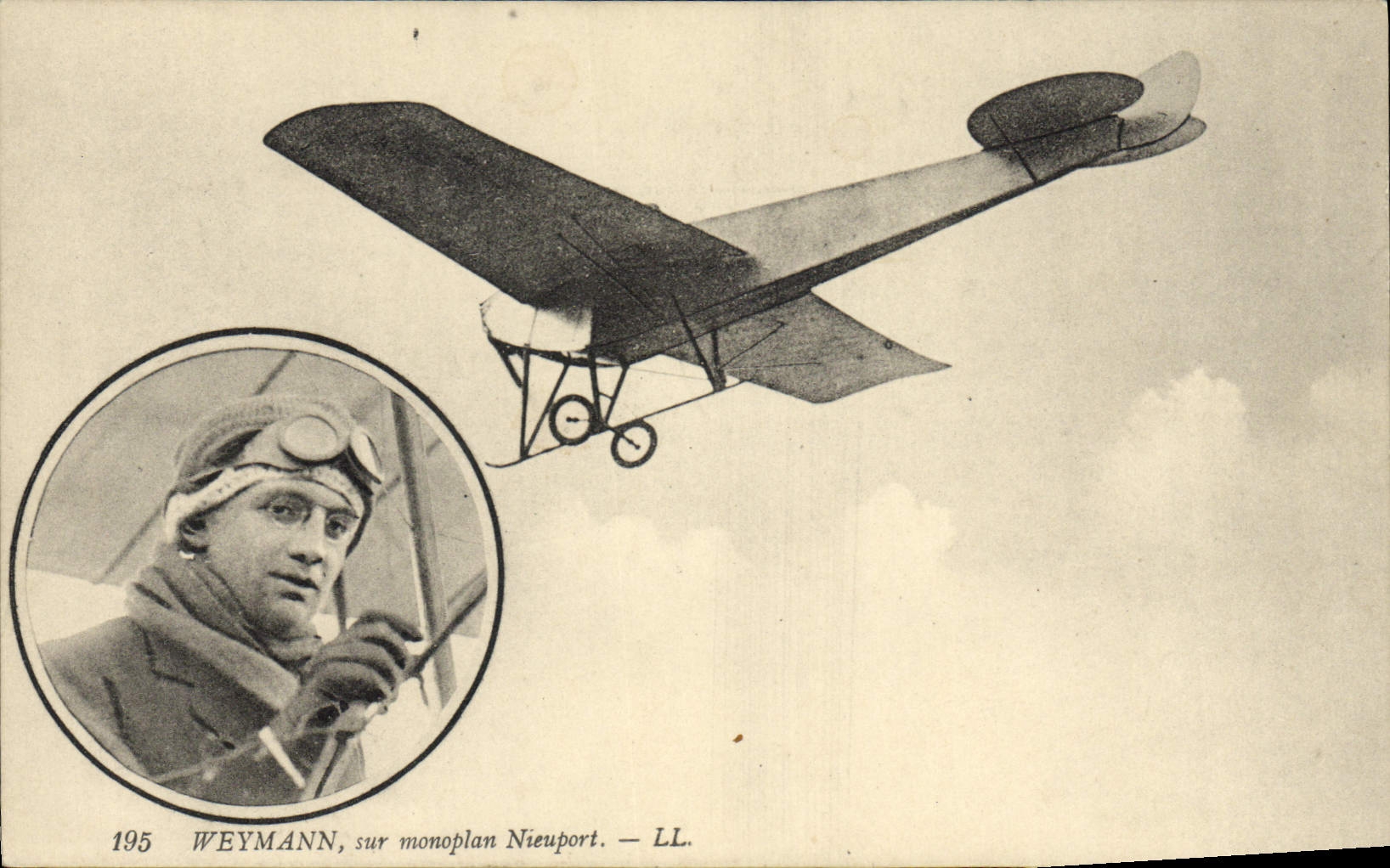 CPA Avion Aviation Weymann sur monoplan Nieuport 