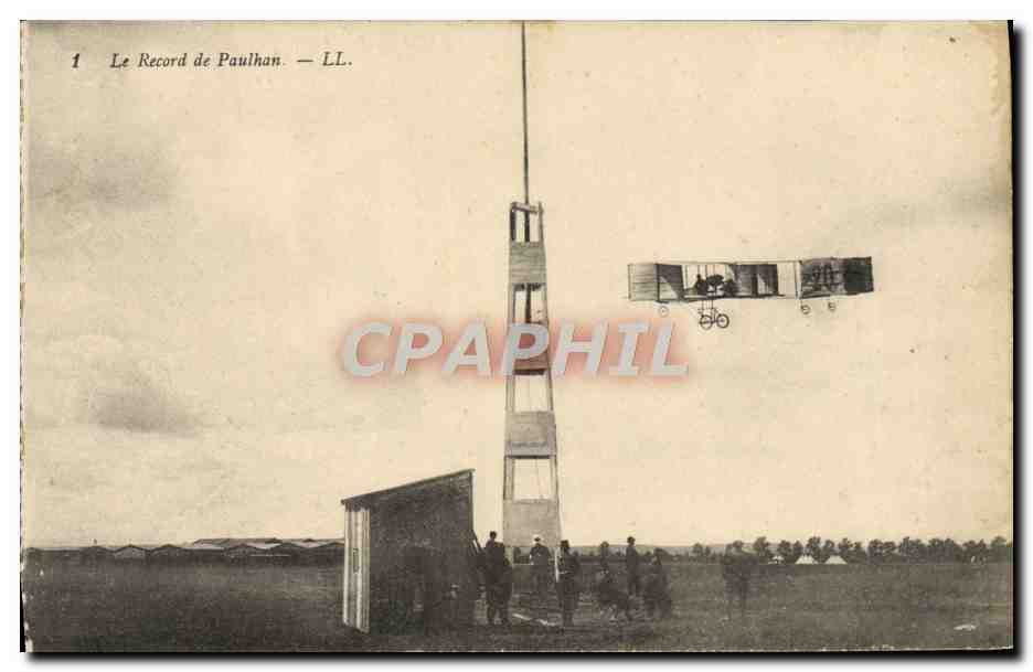 CPA Avion Aviation Le record de Paulhan 