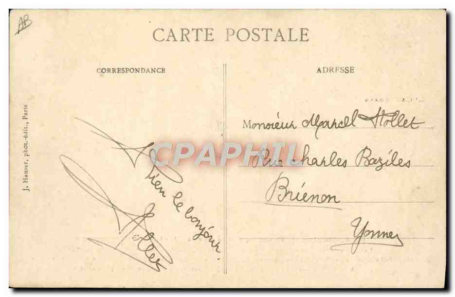CPA Avion Aviation Biplan Farman pilote par le lieutenant Camermann  — Rückseite