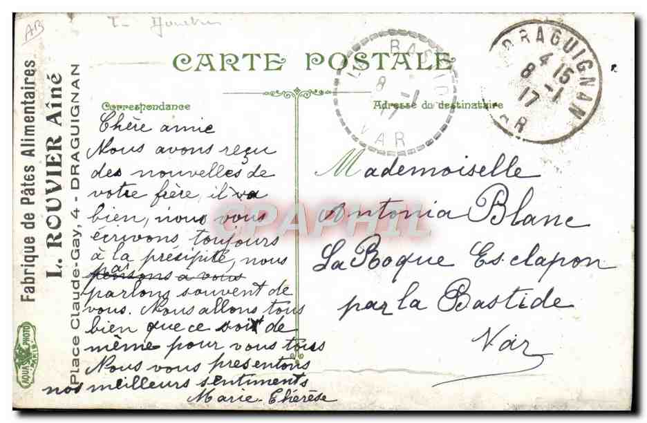 CPA Avion Aviation Traversee de la Manche Bleriot passe en vue d'un voilier  — Rückseite