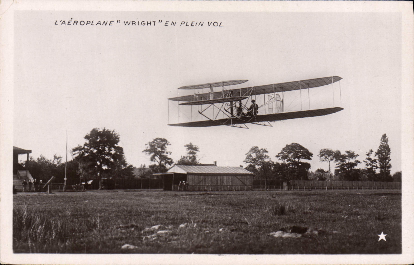 CPA Avion Aviation Aeroplane Wright en plein vol