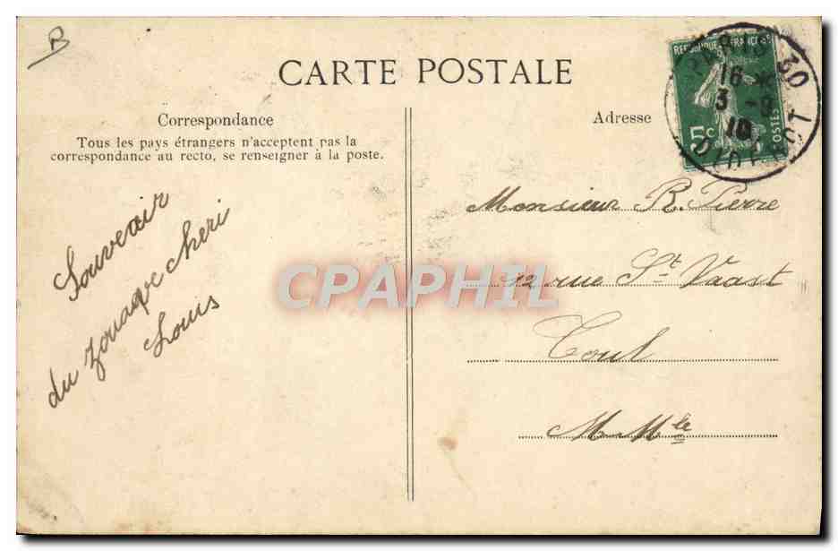 CPA Avion Aviation Monoplan Bleriot  — Rückseite