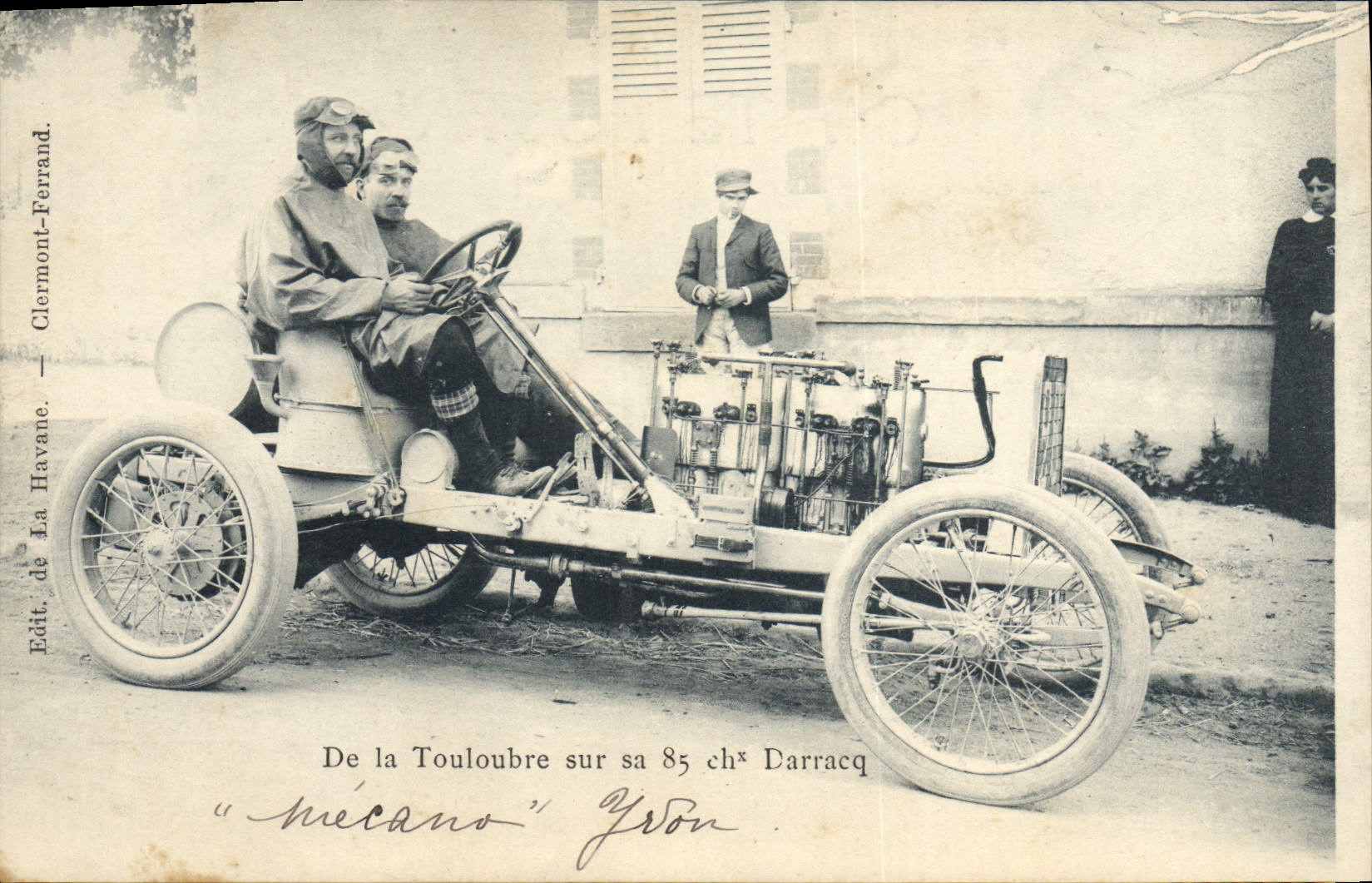 CPA Automobile De la Touloubre sur sa 85 chevaux Darracq 