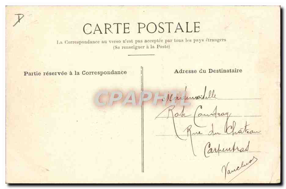 CPA Automobile De la Touloubre sur sa 85 chevaux Darracq — Verso