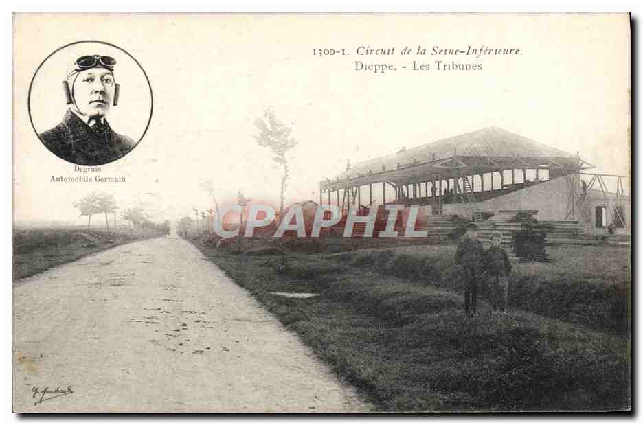 CPA Automobile Circuit de la Seine Inferieure Dieppe Les tribunes 