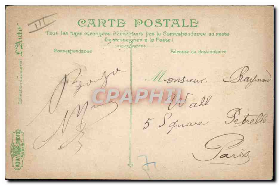 CPA Automobile Circuit de la Seine Inferieure Traversee d'Envermeu  — Verso
