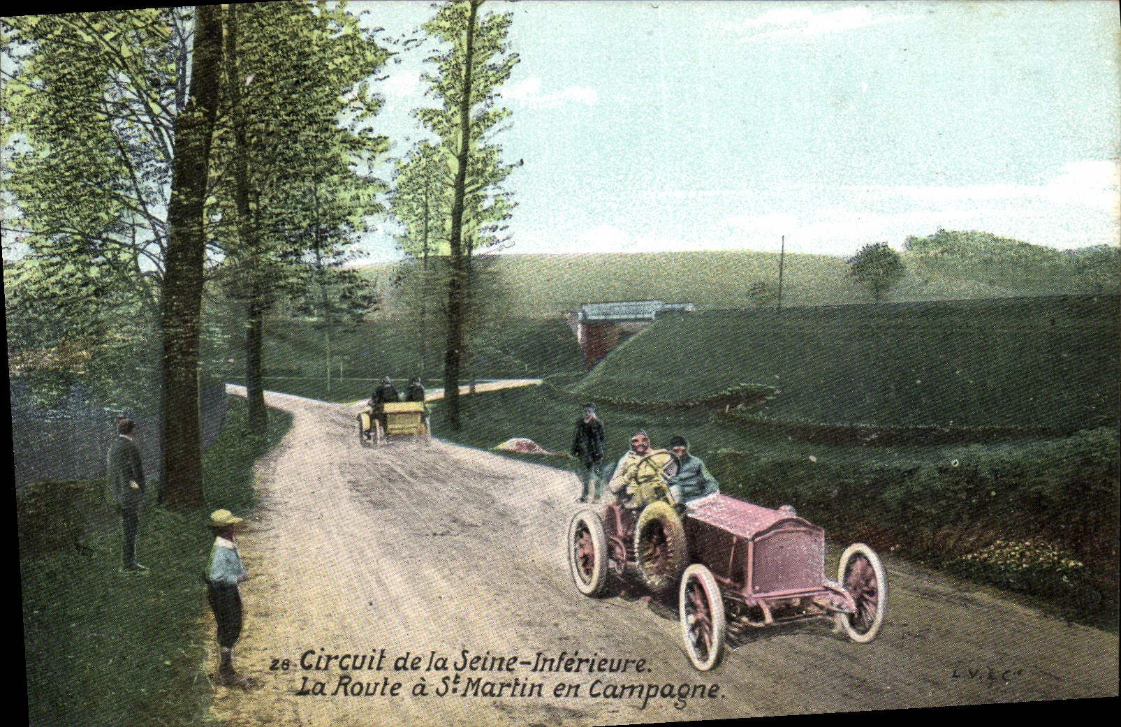 CPA Automobile Circuit de la Seine Inferieure la route de St Martin en campagne 