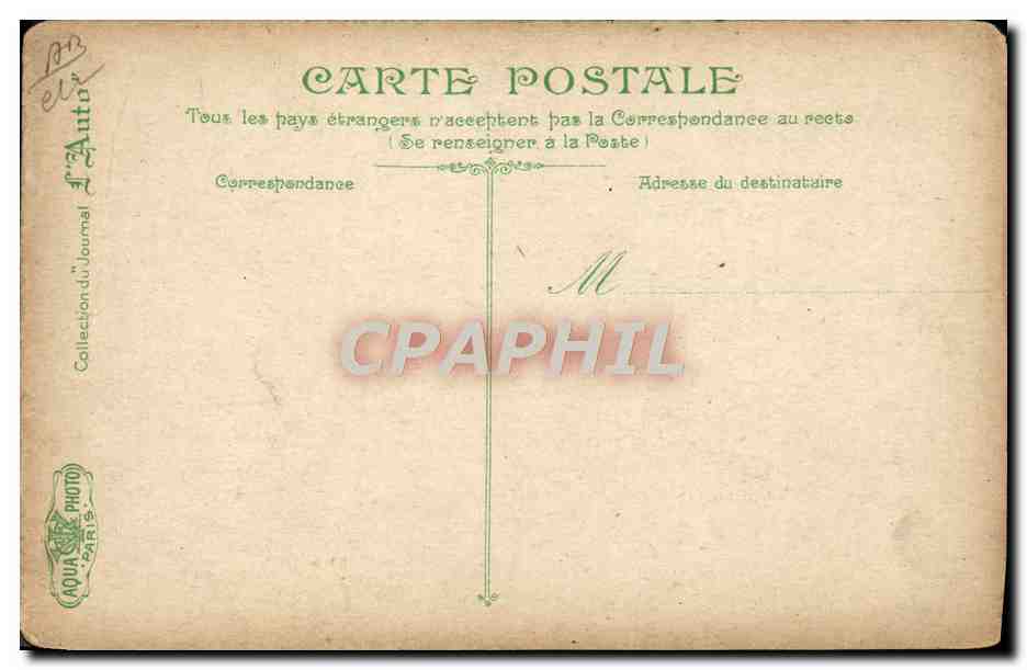 CPA Automobile Circuit de la Seine Inferieure la route apres Londinieres  — Verso