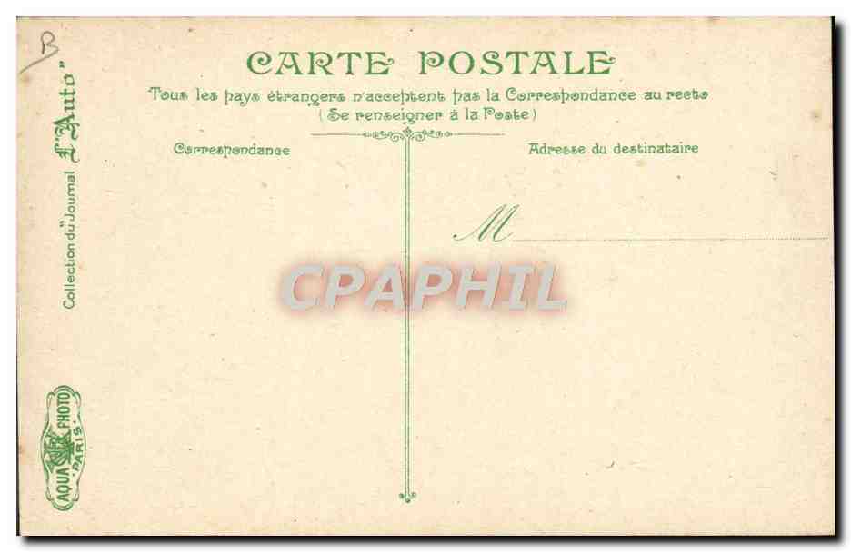 CPA Automobile Circuit de la Seine Inferieure Bellangreville — Verso