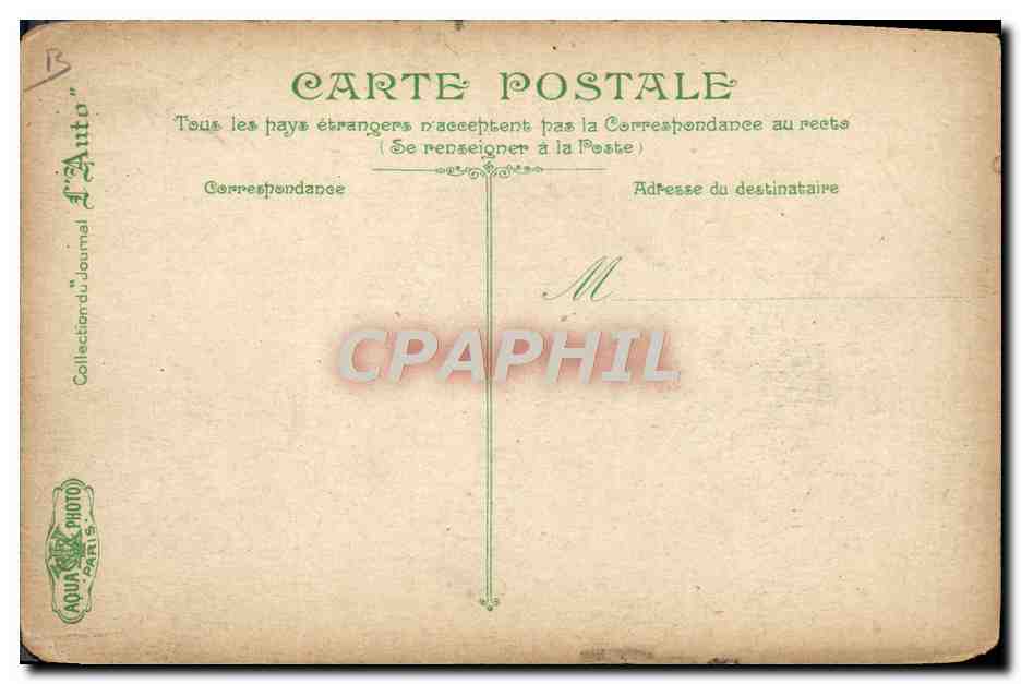 CPA Automobile Circuit de la Seine Inferieure Virage de Londinieres  — Verso
