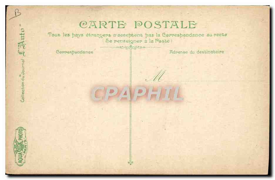 CPA Automobile Circuit de la Seine Inferieure Sortie d'Envermeu — Verso
