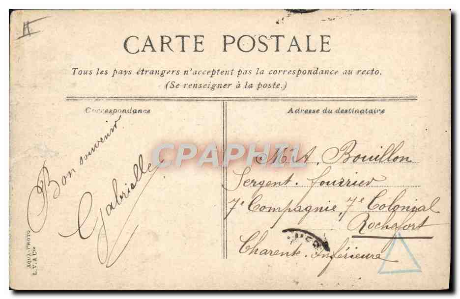 CPA Automobile Circuit de la Sarthe La ligne droite entre Connerre et St Mars  — Verso