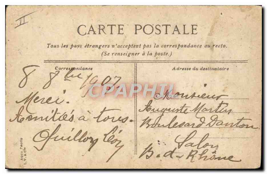 CPA Automobile Circuit de la Sarthe Les 4 routes ou la demi lune  — Verso