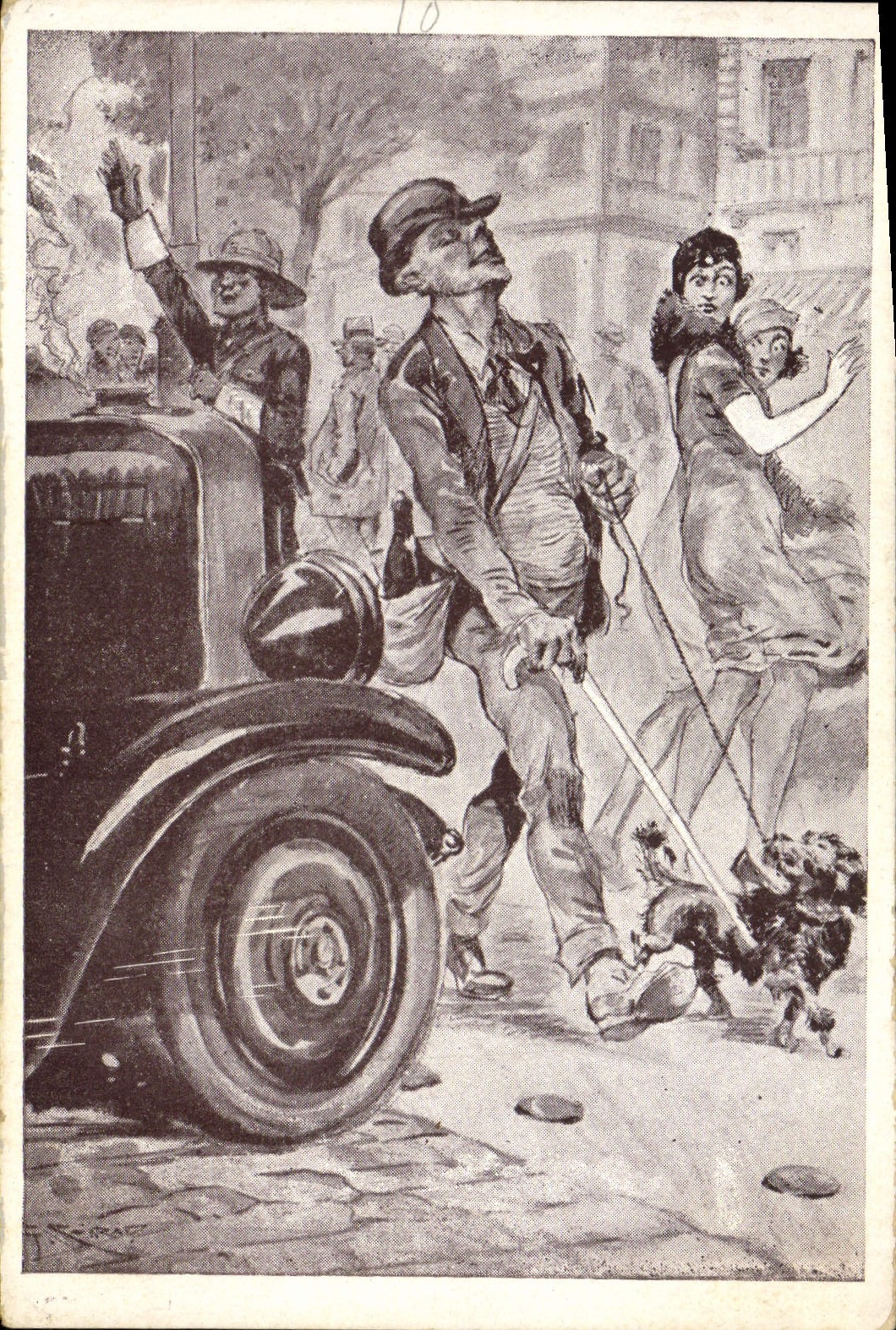 Incidents de la route — L'Aveugle — Collection de l'Hôtel de la Couronne, à Rouen — Aquarelles de G. Conrad