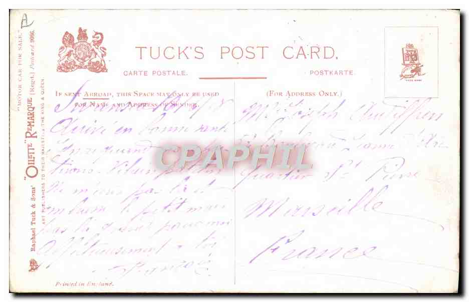 Motor Car for Sale — Owing to Liquidation — Oilette — Verso
