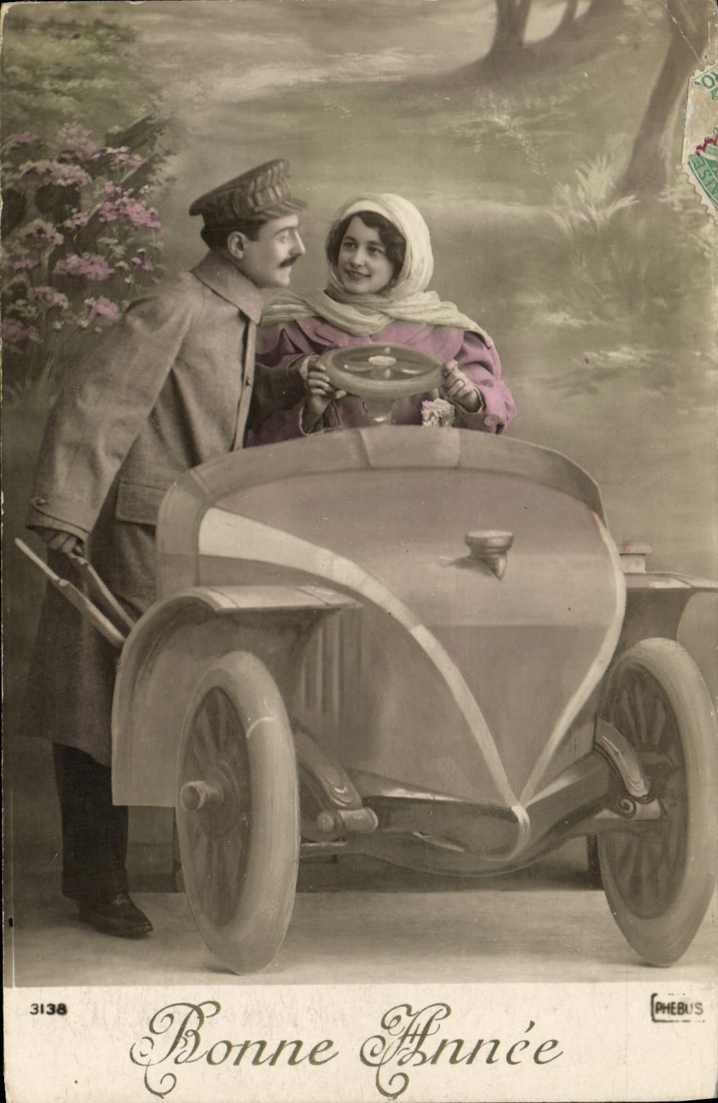 Couples dans une voiture — Bonne Année — PHEBUS n°3138