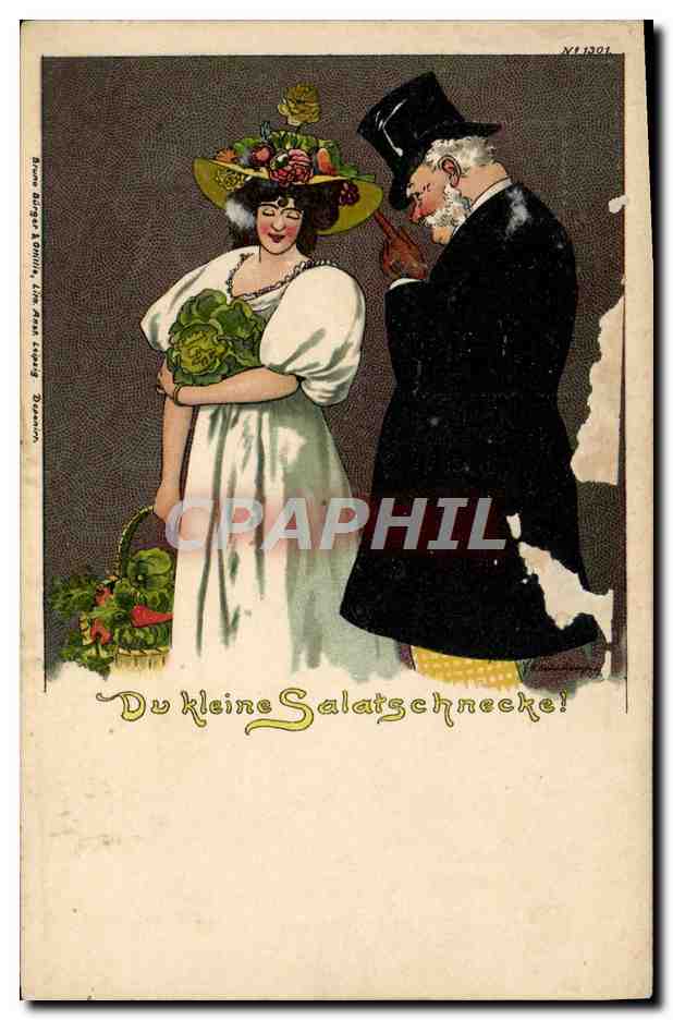 CPA Illustrateur du kleine Salatschnecke 