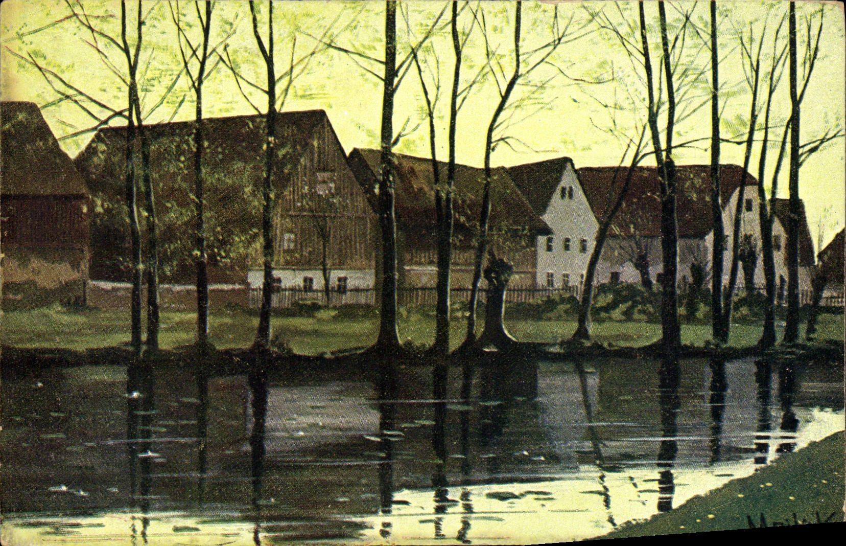 CPA Illustrateur Mailirck Maisons