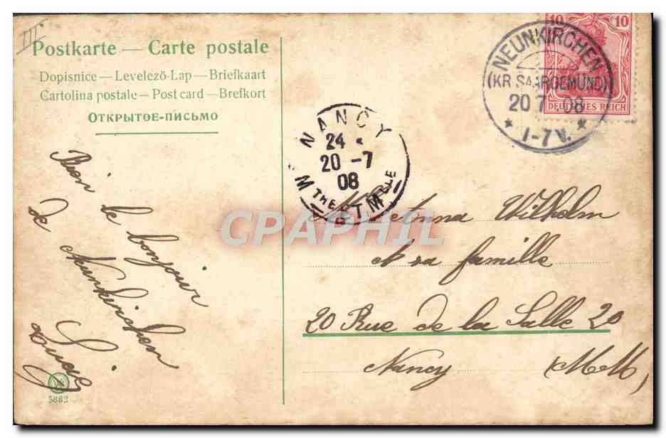 CPA Illustrateur Mailirck Maisons — Rückseite