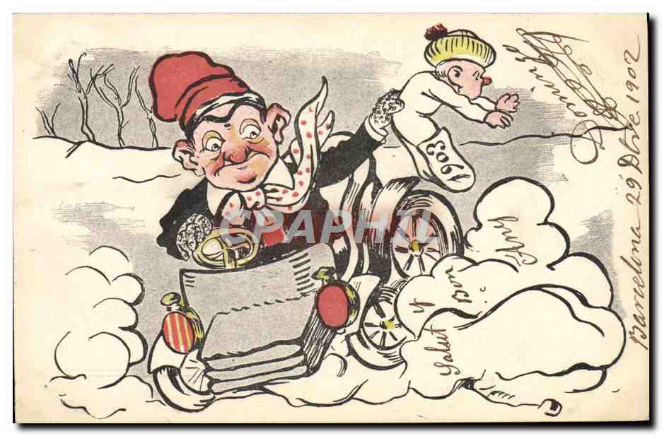 CPA Illustrateur Automobile Enfant Bebe