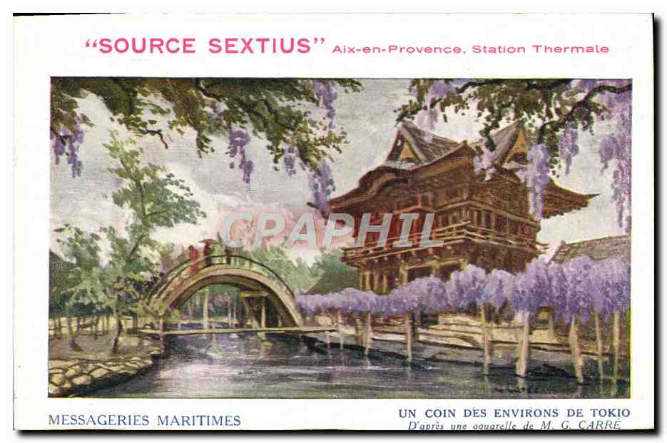 CPA Japon Nippon Source Sextius Aix en provence Messageries maritimes Un coin des environs de Rokio 