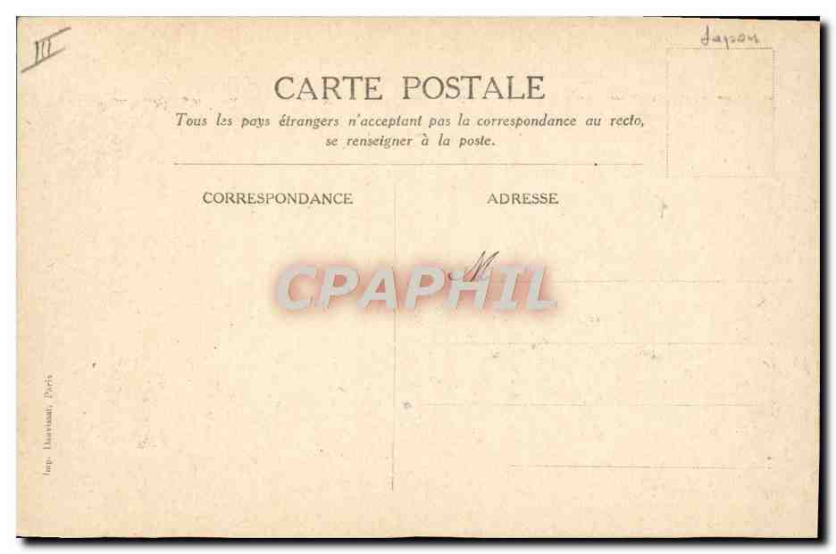 CPA Japon Nippon Source Sextius Aix en provence Messageries maritimes Un coin des environs de Rokio  — Rückseite