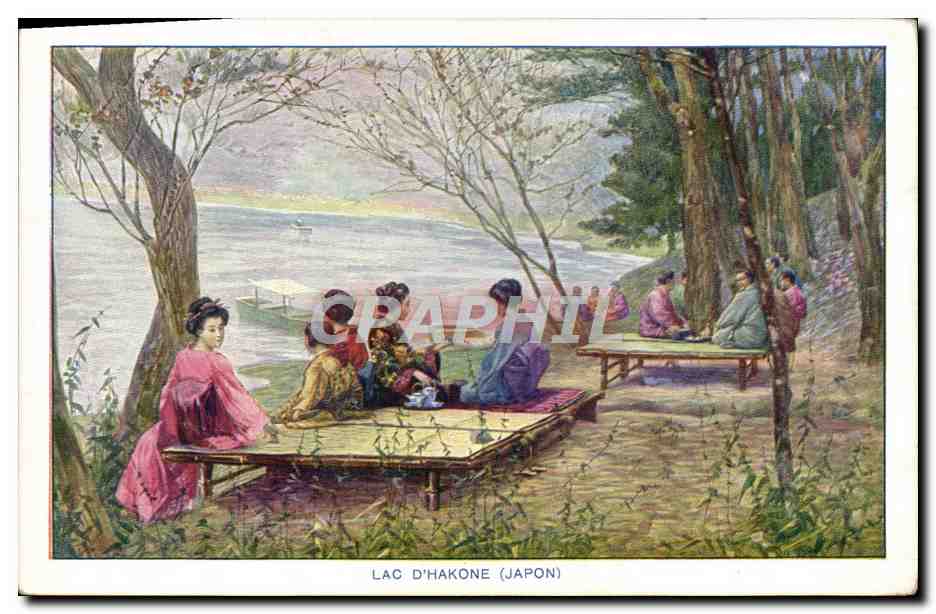 CPA Japon Nippon Lac d'Hakome Femmes Folklore
