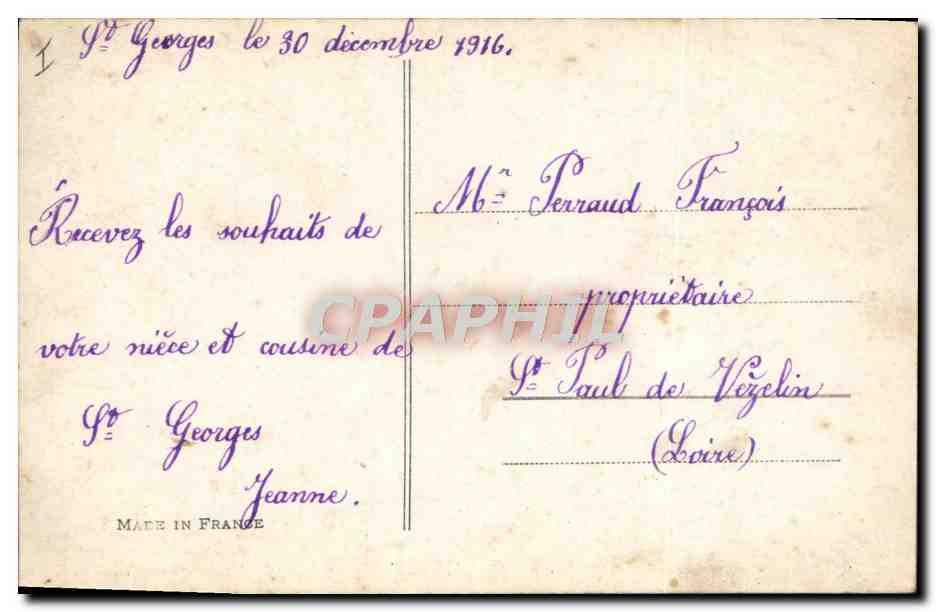 CPA Fantaisie Avion Aviation — Rückseite