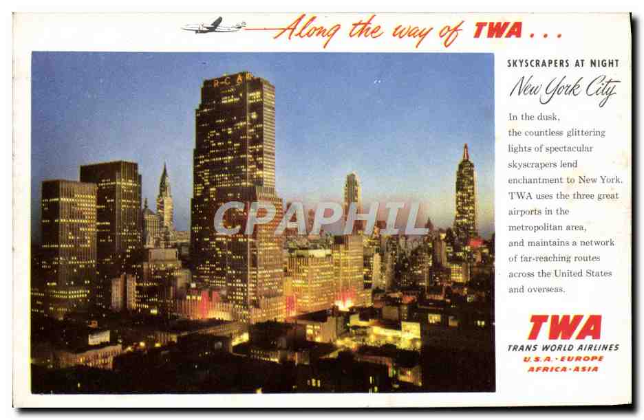 CPM Avion Aviation TWA New York City 