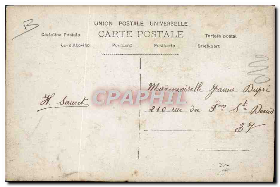 CPA Avion Aviation Caricature Farman un vol a la francaise — Verso