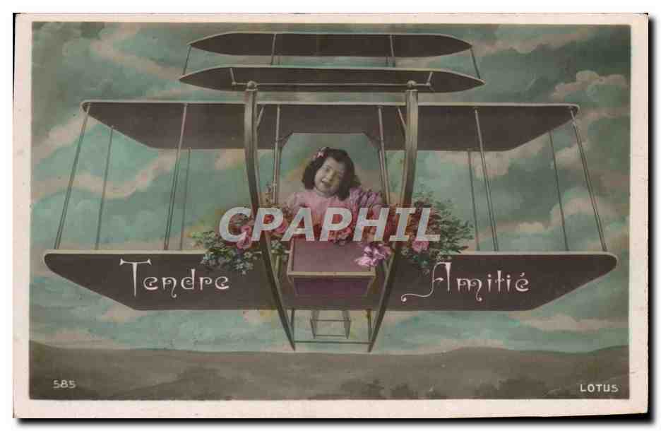 CPA Avion Aviation Enfant