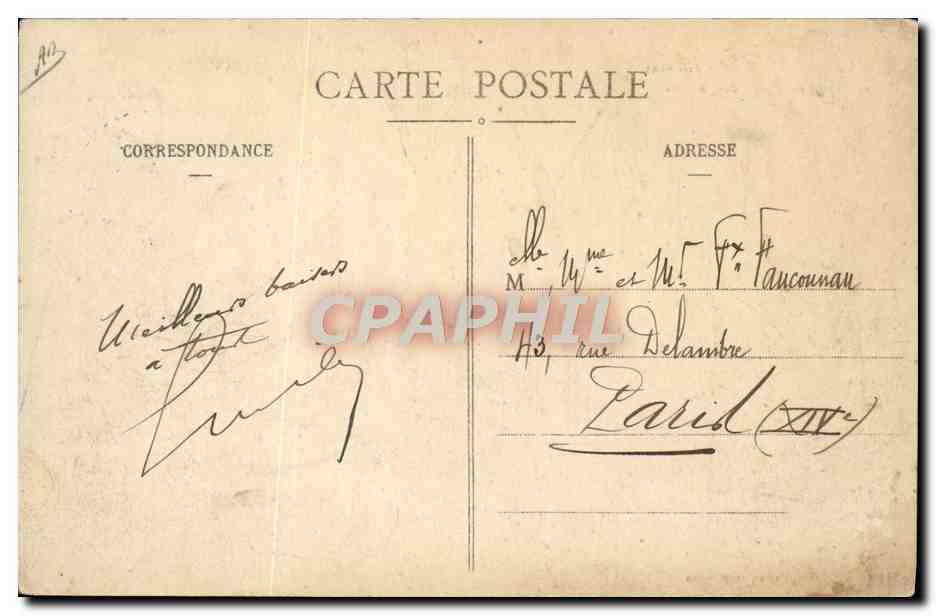 CPA Avion Aviation Dirigeable militaire evoluant au dessus du camp de Chalons Zeppelin  — Rückseite