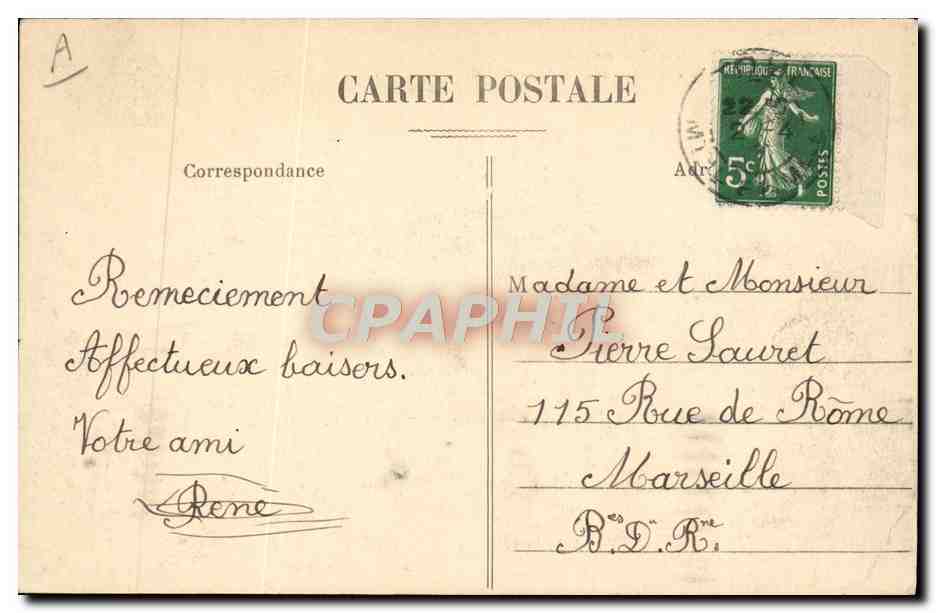 CPA Avion Aviation Dirigeable Zeppelin Toul Le Lebaudy explorant le Mont Saint Michel  — Rückseite