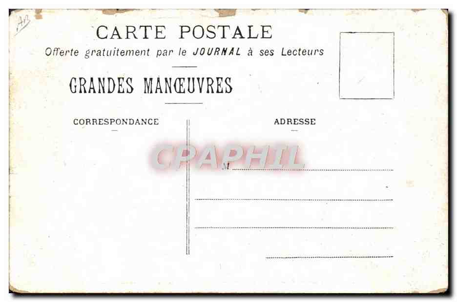 CPA Avion Aviation Dirigeable Zeppelin Le Republique aux Grandes Manoeuvres du centre 1909 — Verso