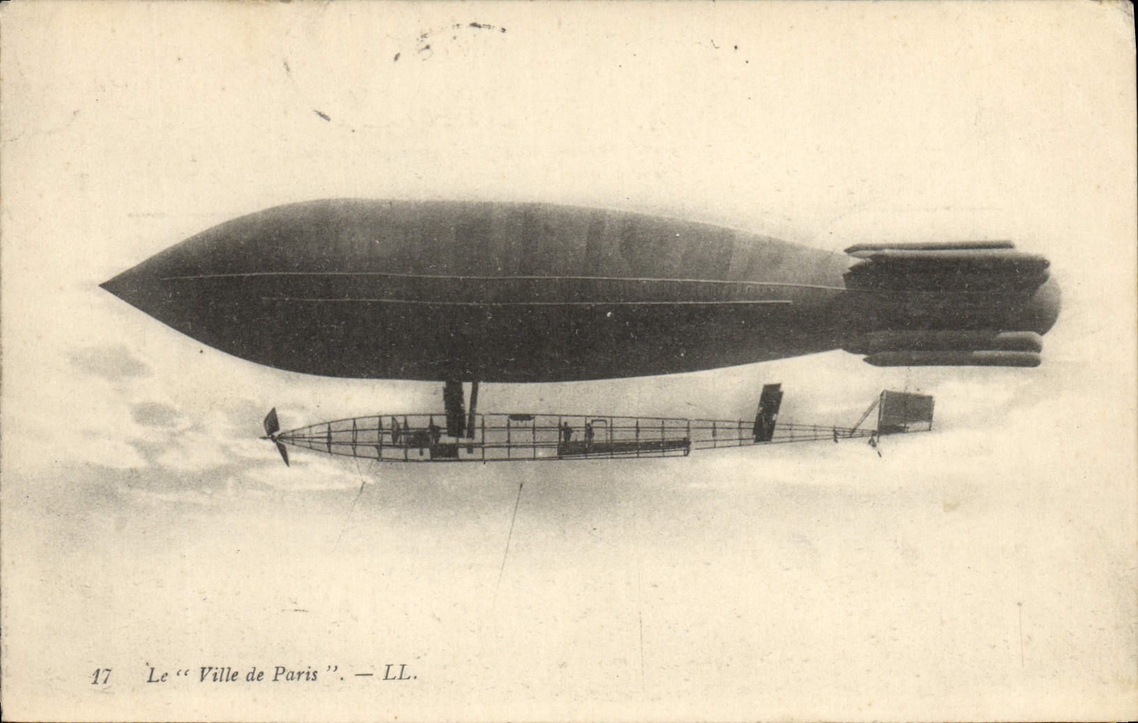 CPA Avion Aviation Dirigeable Zeppelin La ville de Paris 