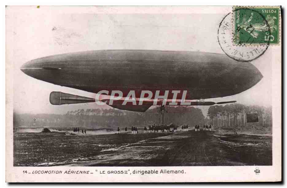 CPA Avion Aviation Dirigeable Zeppelin Le gross II dirigeable allemand 