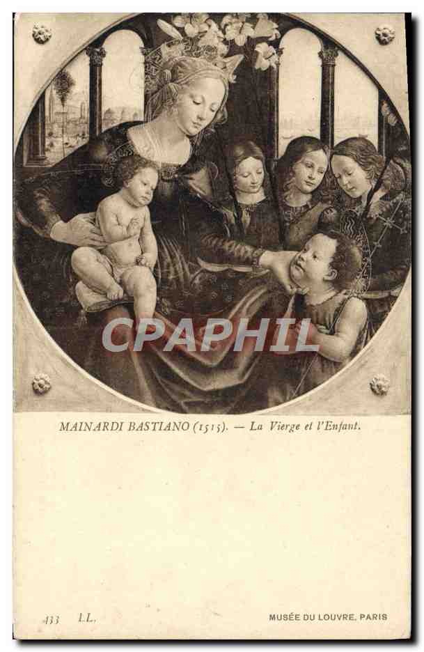 CPA Mainardi Bastiano La Vierge et l'Enfant Paris Musee du Louvre