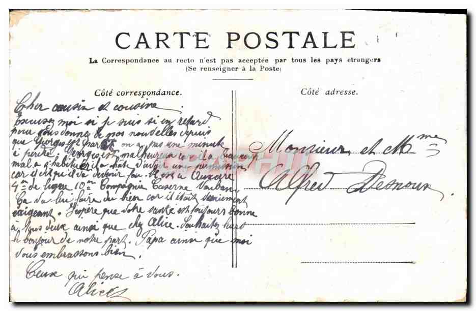 CPA Paris Boulevard des Italiens — Rückseite
