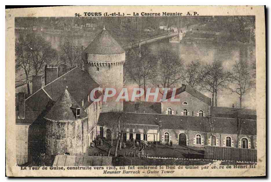 CPA Tours La Caserne Meunier Militaria
