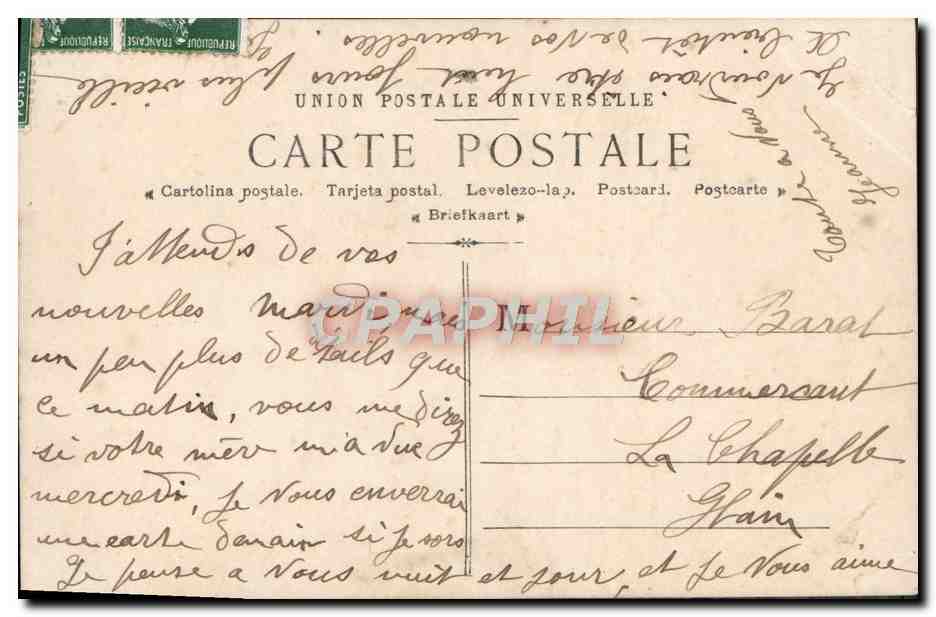CPA Fantaisie Femme — Verso